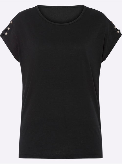 T-shirt à Encolure Ronde Couleurs Faciles à Assortir - Taille Standard - Moda Vilona - Kiabi