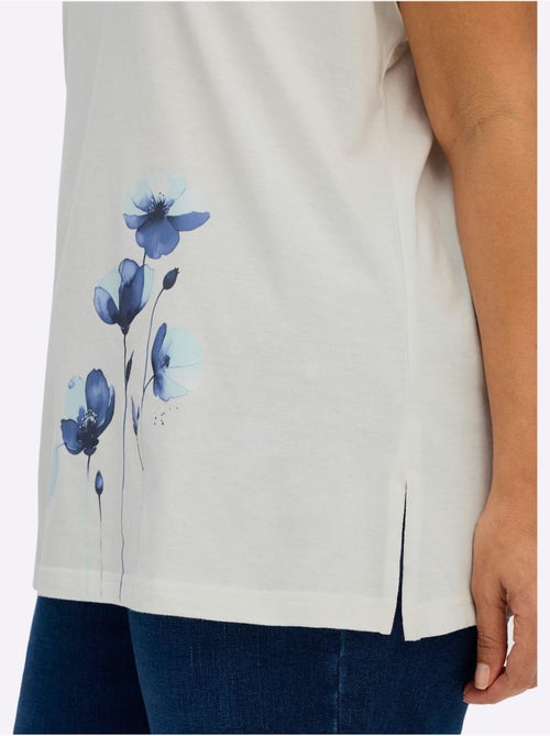 T-shirt à Encolure Ronde Coupe Confortable - Taille Standard - Sheego - Kiabi