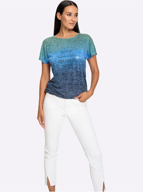 T-shirt à Encolure Ronde Effet Vaporeux Chic - Taille Standard - helline - Kiabi
