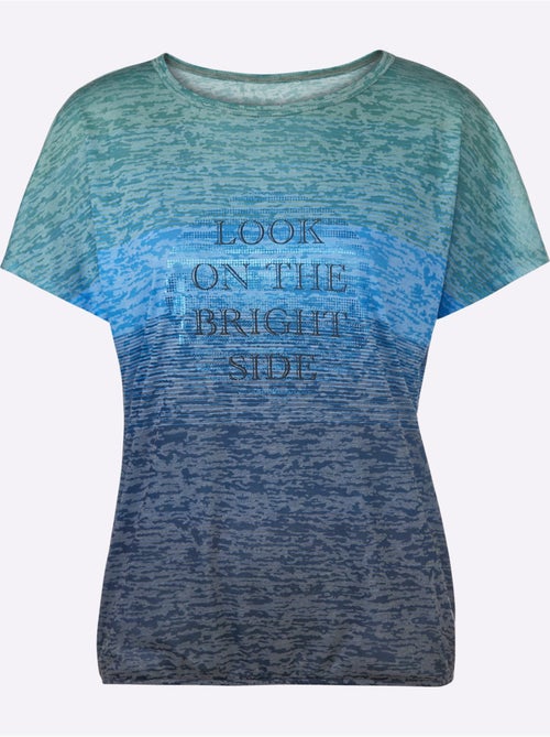 T-shirt à Encolure Ronde Effet Vaporeux Chic - Taille Standard - helline - Kiabi
