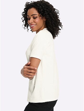 T-shirt à encolure ronde en 2 coloris - taille standard - moda vilona