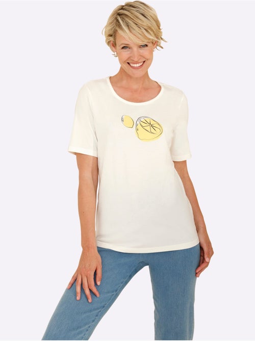 T-shirt à encolure ronde en 2 coloris - taille standard - moda vilona - Kiabi T-shirt à encolure ronde en 2 coloris - taille standard - moda vilona - Kiabi