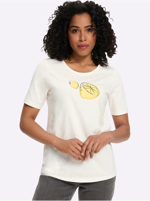 T-shirt à encolure ronde en 2 coloris - taille standard - moda vilona - Kiabi T-shirt à encolure ronde en 2 coloris - taille standard - moda vilona - Kiabi
