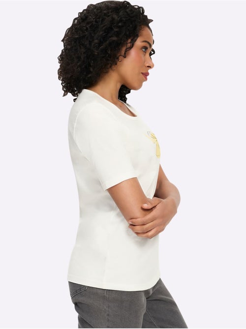 T-shirt à encolure ronde en 2 coloris - taille standard - moda vilona - Kiabi T-shirt à encolure ronde en 2 coloris - taille standard - moda vilona - Kiabi