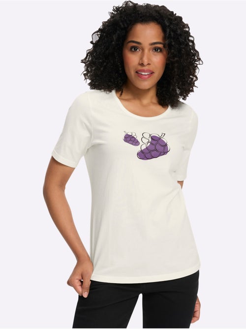 T-shirt à encolure ronde en 2 coloris - taille standard - moda vilona - Kiabi T-shirt à encolure ronde en 2 coloris - taille standard - moda vilona - Kiabi