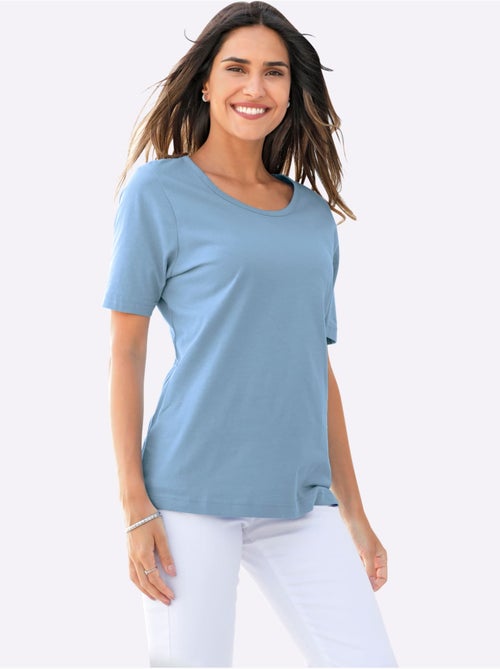 T-shirt à encolure ronde et manches courtes uni - Taille standard - Moda Vilona - Kiabi T-shirt à encolure ronde et manches courtes uni - Taille standard - Moda Vilona - Kiabi