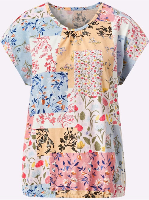 T-shirt à Encolure Ronde Fronce Légère à L'encolure - Taille Standard - Moda Vilona - Kiabi T-shirt à Encolure Ronde Fronce Légère à L'encolure - Taille Standard - Moda Vilona - Kiabi