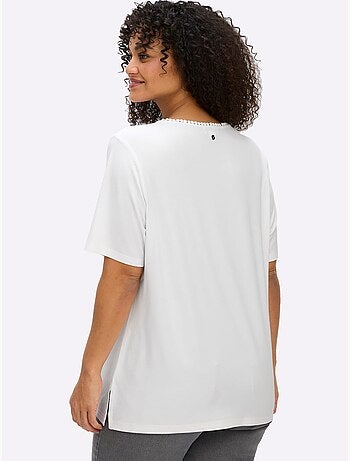 T-shirt à Encolure Ronde Imprimé Cœur Fantaisie - Taille Standard - Sheego