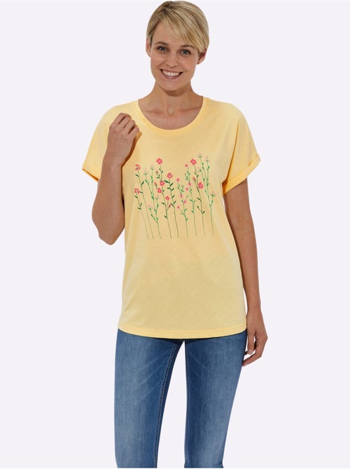 T-shirt à Encolure Ronde Imprimé Floral - Taille Standard - Witt - Kiabi T-shirt à Encolure Ronde Imprimé Floral - Taille Standard - Witt - Kiabi