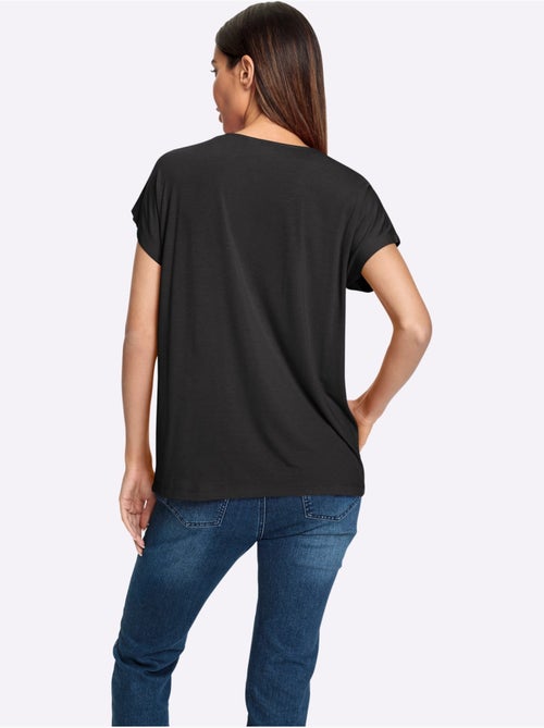 T-shirt à Encolure Ronde Joli Imprimé Devant - Taille Standard - helline - Kiabi