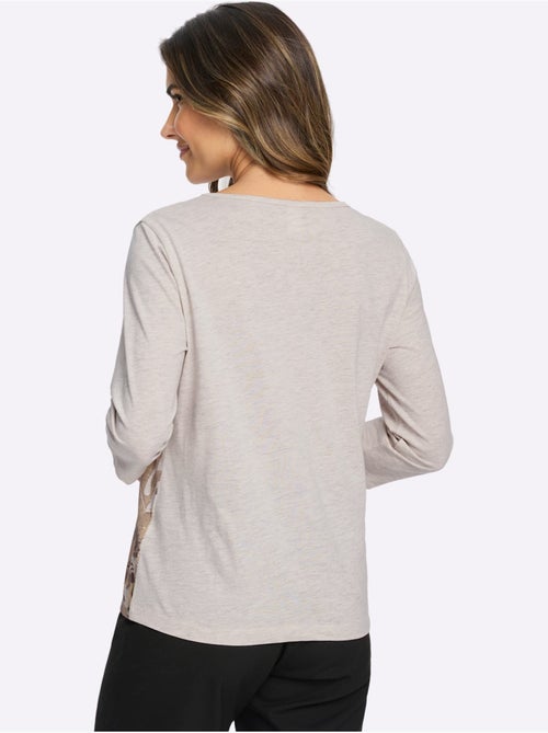T-shirt à Encolure Ronde Manches 3/4 Mode - Taille Standard - Moda Vilona - Kiabi T-shirt à Encolure Ronde Manches 3/4 Mode - Taille Standard - Moda Vilona - Kiabi