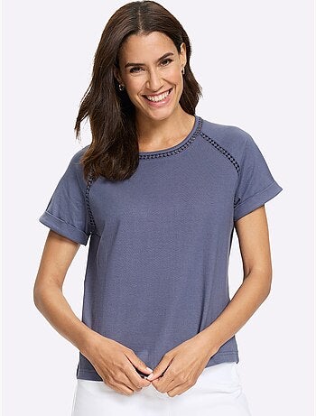 T-shirt à Encolure Ronde Manches Raglan Courtes - Taille Standard - Witt