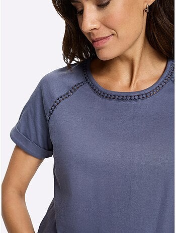 T-shirt à Encolure Ronde Manches Raglan Courtes - Taille Standard - Witt