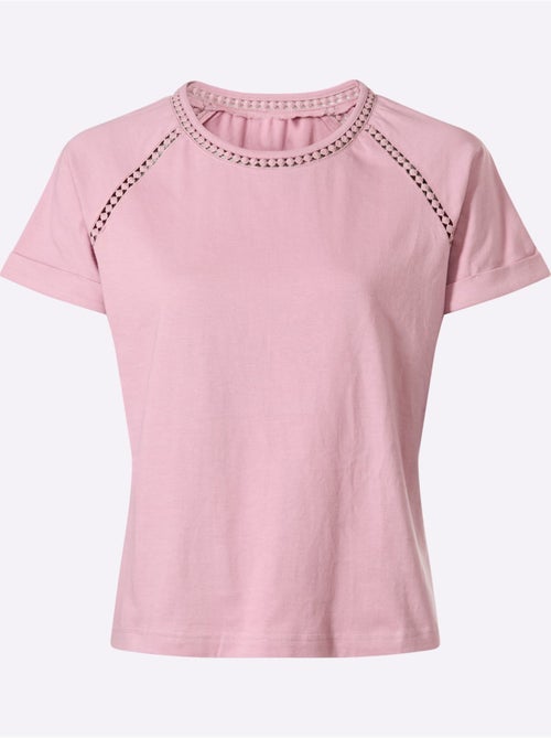 T-shirt à Encolure Ronde Manches Raglan Courtes - Taille Standard - Witt - Kiabi