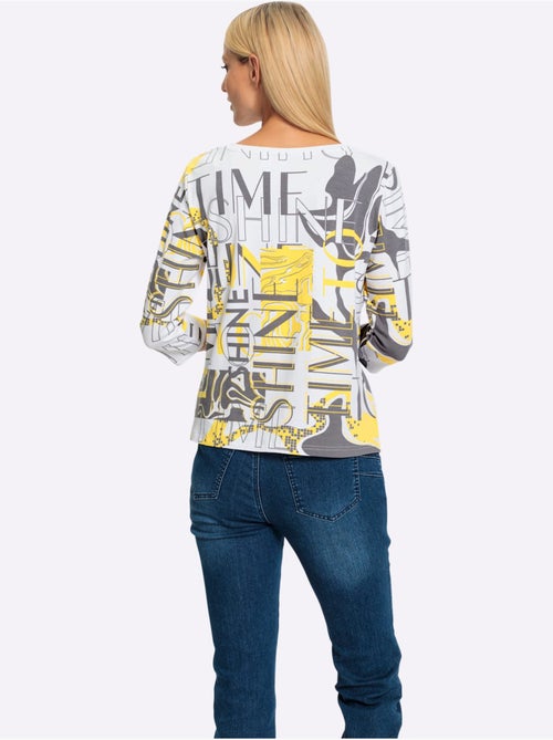 T-shirt à Encolure Ronde Motif Imprimé Exclusif - Taille Standard - Helline - Kiabi