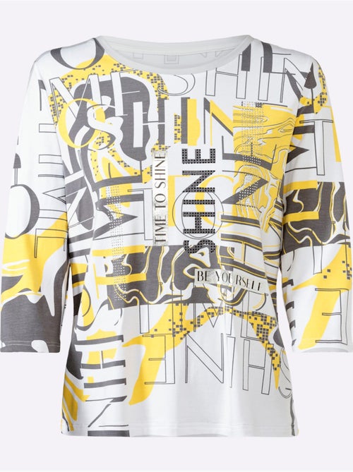 T-shirt à Encolure Ronde Motif Imprimé Exclusif - Taille Standard - Helline - Kiabi