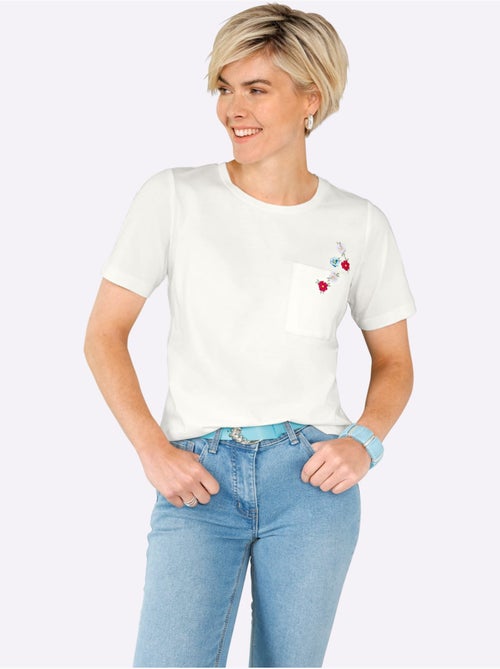 T-shirt à Encolure Ronde Poche Poitrine Imprimée - Taille Standard - Witt - Kiabi T-shirt à Encolure Ronde Poche Poitrine Imprimée - Taille Standard - Witt - Kiabi