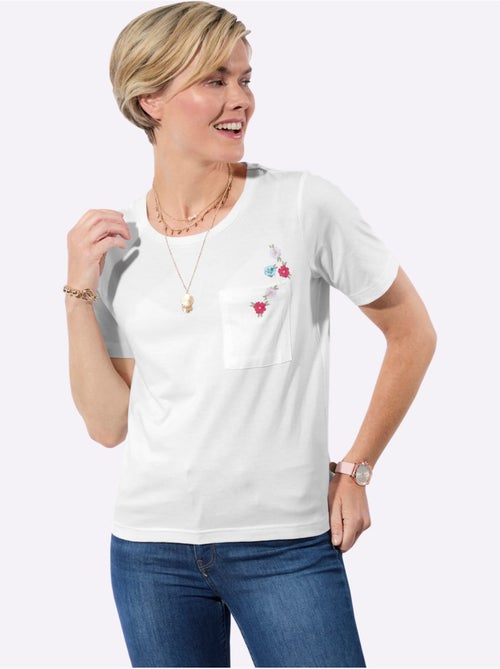 T-shirt à Encolure Ronde Poche Poitrine Imprimée - Taille Standard - Witt - Kiabi T-shirt à Encolure Ronde Poche Poitrine Imprimée - Taille Standard - Witt - Kiabi