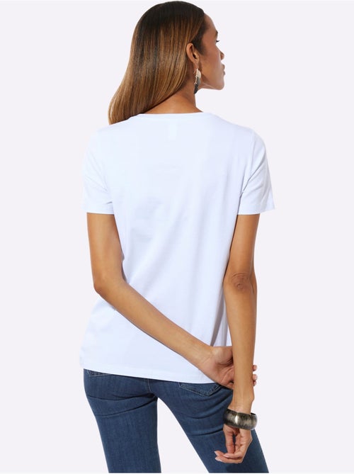 T-shirt à Encolure Ronde Produit Certifié Ocs - Taille Standard - helline - Kiabi