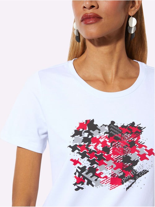 T-shirt à Encolure Ronde Produit Certifié Ocs - Taille Standard - helline - Kiabi