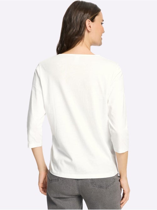 T-shirt à Encolure Ronde Pur Coton - Taille Standard - Moda Vilona - Kiabi T-shirt à Encolure Ronde Pur Coton - Taille Standard - Moda Vilona - Kiabi