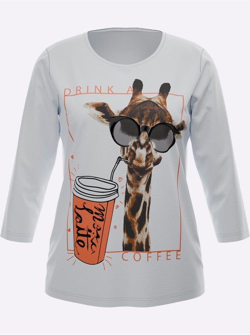 T-shirt à Encolure Ronde Pur Coton - Taille Standard - Moda Vilona - Kiabi T-shirt à Encolure Ronde Pur Coton - Taille Standard - Moda Vilona - Kiabi