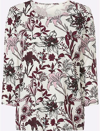 T-shirt à Encolure Ronde Pur Coton - Taille Standard - Moda Vilona