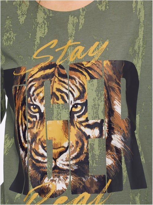 T-shirt à Encolure Ronde Pur Coton - Taille Standard - Moda Vilona - Kiabi T-shirt à Encolure Ronde Pur Coton - Taille Standard - Moda Vilona - Kiabi