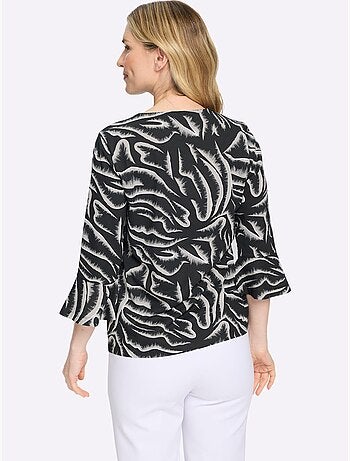 T-shirt à Encolure Ronde Pur Coton - Taille Standard - Moda Vilona