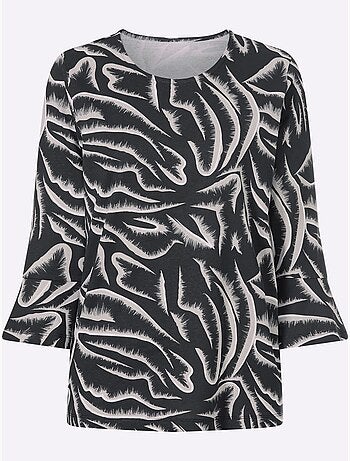 T-shirt à Encolure Ronde Pur Coton - Taille Standard - Moda Vilona