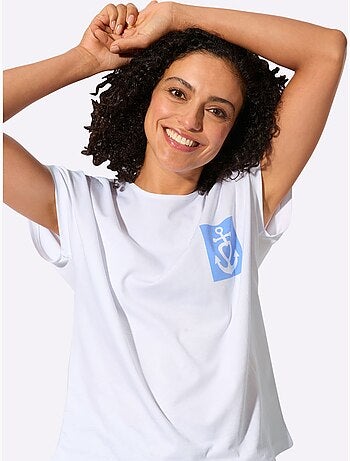 T-shirt à Encolure Ronde Pur Coton - Taille Standard - Witt