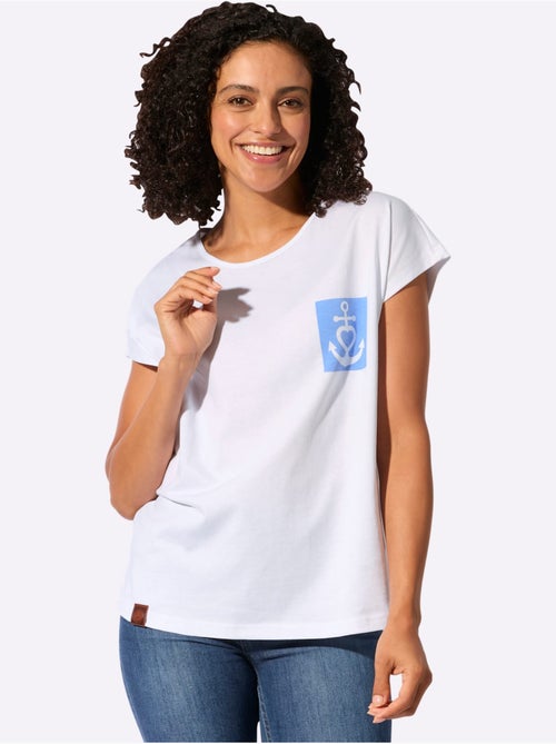 T-shirt à Encolure Ronde Pur Coton - Taille Standard - Witt - Kiabi