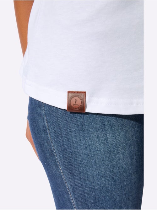 T-shirt à Encolure Ronde Pur Coton - Taille Standard - Witt - Kiabi