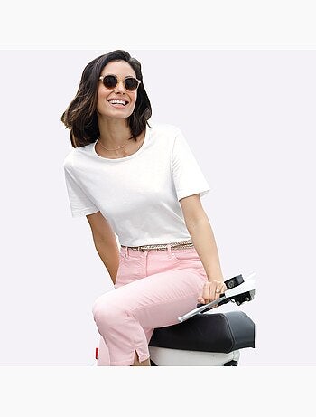 T-shirt à Encolure Ronde Pur Coton - Taille Standard - Witt