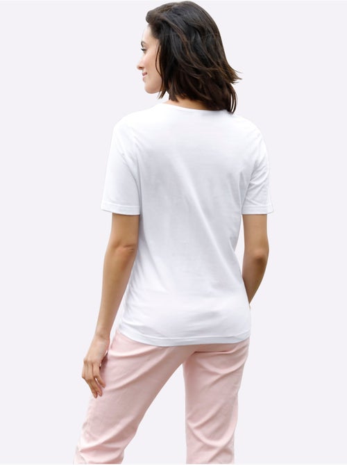 T-shirt à Encolure Ronde Pur Coton - Taille Standard - Witt - Kiabi