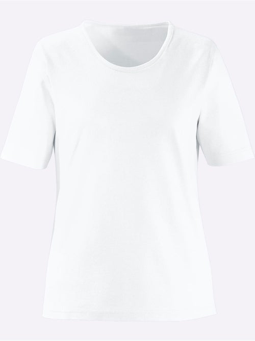T-shirt à Encolure Ronde Pur Coton - Taille Standard - Witt - Kiabi