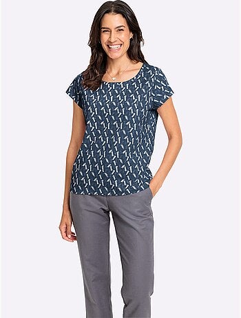 T-shirt à Encolure Ronde Pur Coton - Taille Standard - Witt