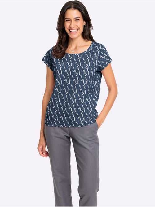 T-shirt à Encolure Ronde Pur Coton - Taille Standard - Witt - Kiabi