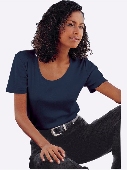 T-shirt à Encolure Ronde Pur Coton - Taille Standard - Witt - Kiabi