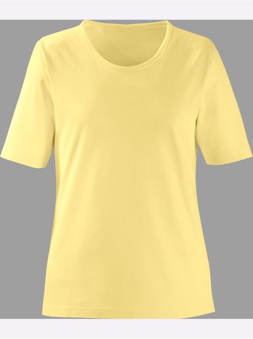 T-shirt à Encolure Ronde Pur Coton - Taille Standard - Witt - Kiabi