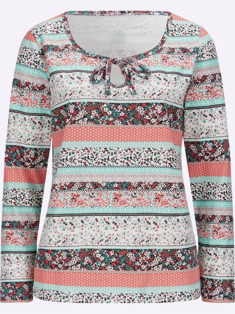 T-shirt à encolure ronde pur coton - taille standard - witt Multicolore - Kiabi