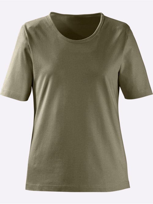 T-shirt à Encolure Ronde Pur Coton - Taille Standard - Witt - Kiabi