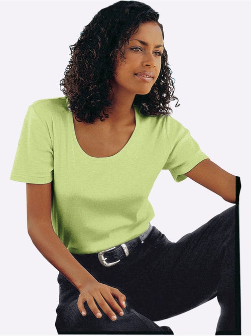 T-shirt à Encolure Ronde Pur Coton - Taille Standard - Witt - Kiabi