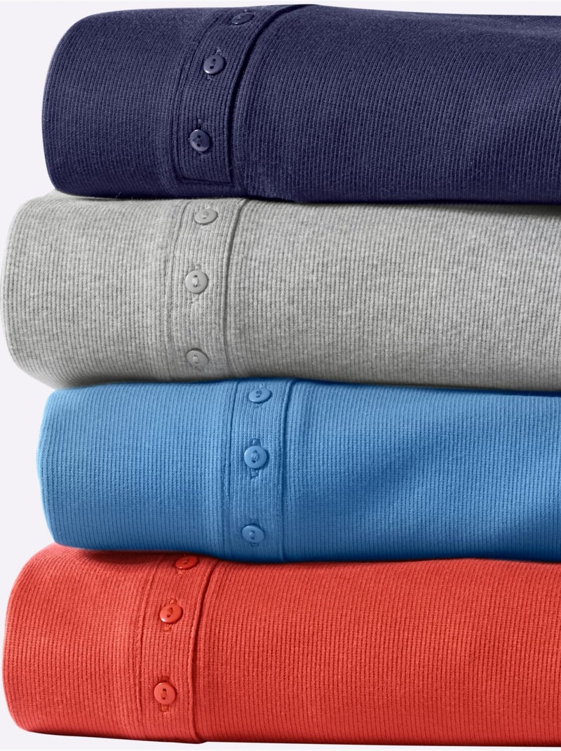 T-shirt à Encolure Ronde Qualité Coton - Taille Standard - Witt Bleu - Kiabi