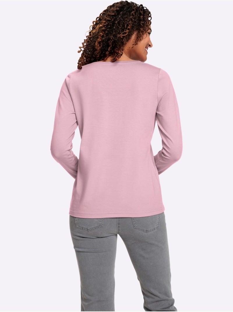 T-shirt à encolure ronde qualité coton - taille standard - witt Rose - Kiabi