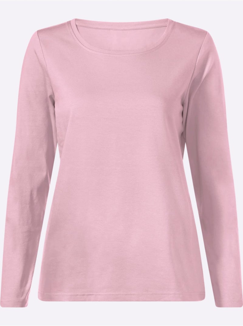 T-shirt à encolure ronde qualité coton - taille standard - witt Rose - Kiabi