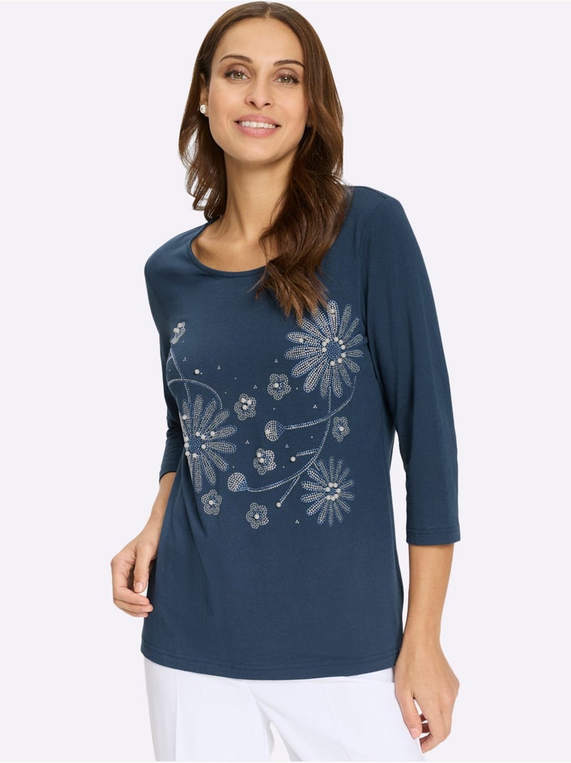 T-shirt à Encolure Ronde Qualité Coton Doux Sur La Peau - Taille Standard - Witt Bleu foncé - Kiabi