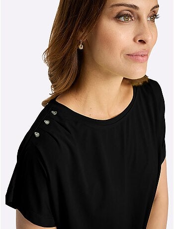 T-shirt à Encolure Ronde Qualité Douce Et Fluide - Taille Standard - Witt