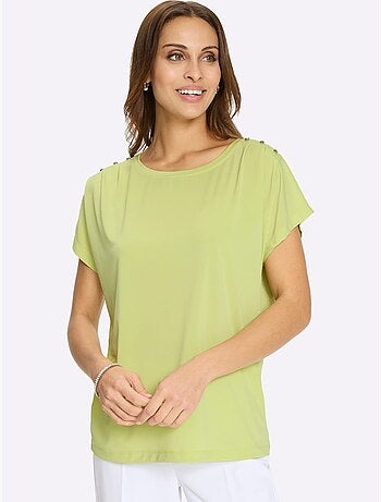 T-shirt à Encolure Ronde Qualité Douce Et Fluide - Taille Standard - Witt