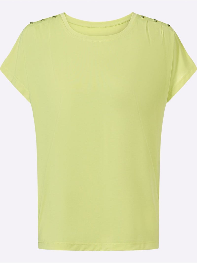 T-shirt à Encolure Ronde Qualité Douce Et Fluide - Taille Standard - Witt Vert pistache - Kiabi